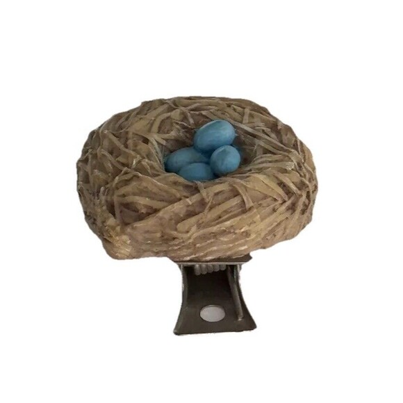 Bastin Robin’s Eggs Nest Blue Clip Bird 1” - Picture 3 of 4